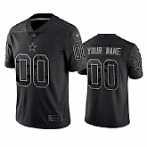 Men's Dallas Cowboys Active Player Custom Black Reflective Limited Stitched Football Jersey,baseball caps,new era cap wholesale,wholesale hats